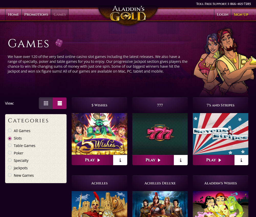 Aladdins
                                Gold Casino