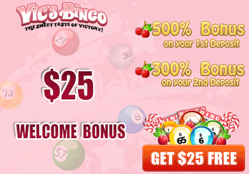 $25 Free Welcome Bonus, 300% bonus on 1st deposit, 250% bonus on 2nd deposit!